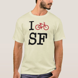 T-shirt Je fais du vélo SF (faire du vélo de coutume SF)
