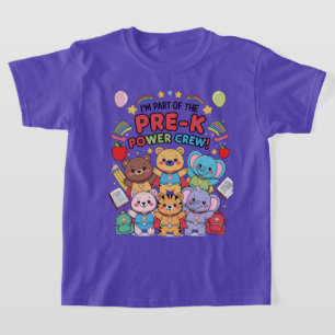 T-shirt "Je fais partie de la Power Crew de pré-maternelle