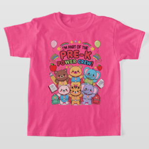 T-shirt "Je fais partie de la Power Crew de pré-maternelle
