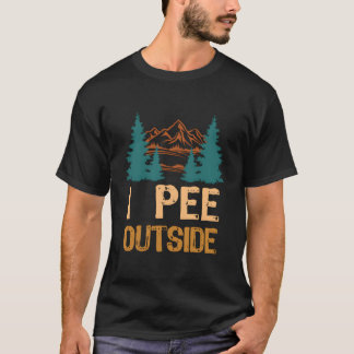 T-shirt Je fais pipi à l'extérieur de la caravane randonne