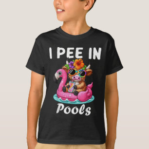 T-shirt Je Fais Pipi Dans Les Piscines Highlands Vache Bla