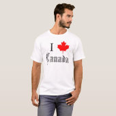 T-shirt "Je (feuille d'érable) le Canada " (Devant entier)
