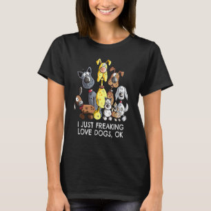 T-shirt Je Frappe Les Chiens D'Amour D'Accord