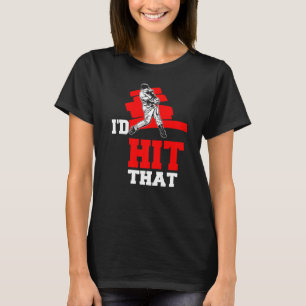 T-shirt Je frapperais ce Drôle de baseball softball de Bat