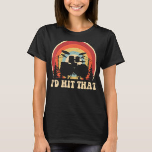 T-shirt Je frapperais ce drummer Retro Vintage Drummer Son