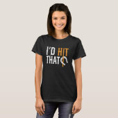 T-shirt Je frapperais ce lancer de fer à cheval (Devant entier)