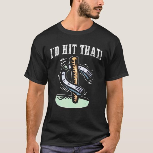 T-shirt Je frapperais ce lanceur de fer à cheval (Devant)