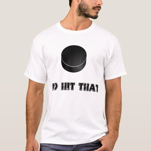 T-shirt Je frapperais cela (l'hockey) (Devant)