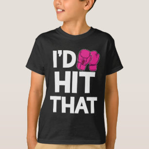 T-shirt Je frapperais cette boîte de kickboxing drôle gant