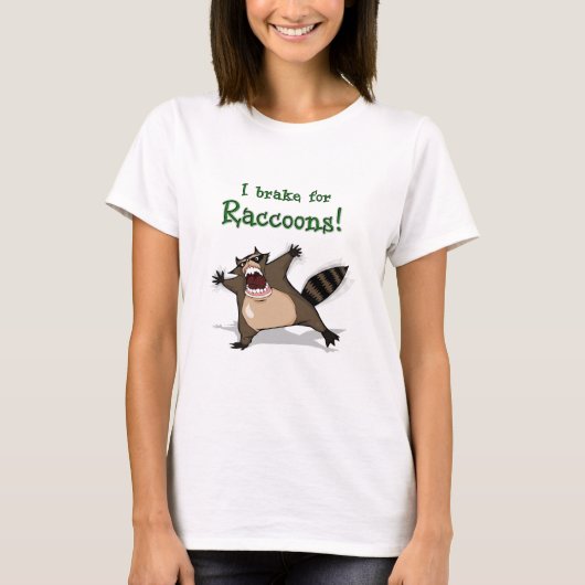 T-shirt Je freine pour des ratons laveurs ! (Devant)