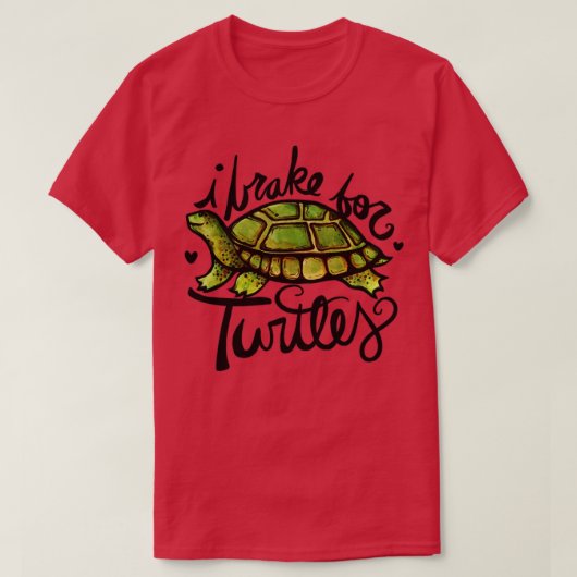 T-shirt Je freins pour les tortues (Design devant)
