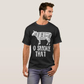 T-shirt Je fumerais ce barbecue de vache Fumer Grillant M (Devant entier)