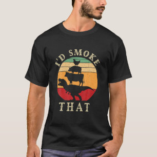 T-shirt Je fumerais ce barbecue Vintage de viande grill fu