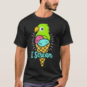 T-shirt Je hurle glace crème - Parrot Bird Nerd -