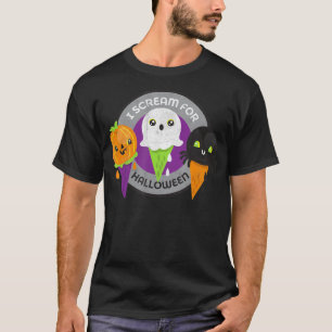 T-shirt Je hurle pour le Citrouille d'Halloween Spider Gho
