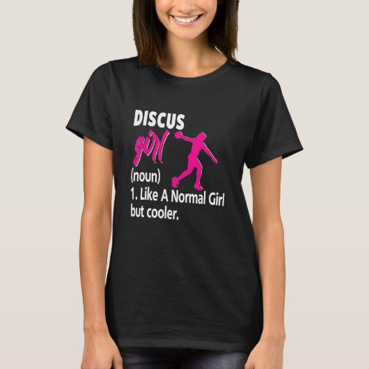 T-shirt Je Jette Des Choses Discus Girl Thrower Coach (Devant)