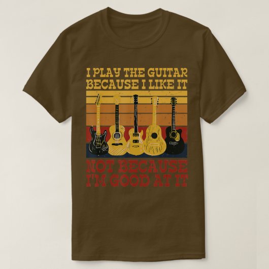 T-shirt Je Joue À La Guitare Je L'Aime Pas Parce Que Je Su (Design devant)