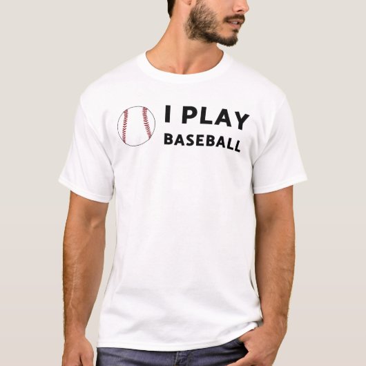 T-shirt Je joue au baseball ! (Devant)