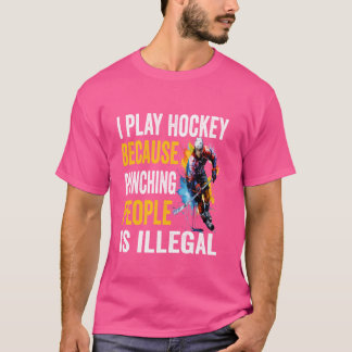 T-shirt Je Joue Au Hockey Sur Terre En Disant Drôle Entraî