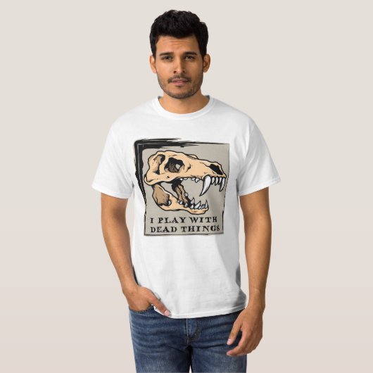 T-shirt Je joue avec les choses mortes - Fossiles / T-shir (Devant entier)