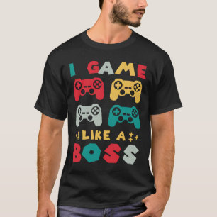 T-shirt Je Joue Comme Un Joueur Boss Gaming Contrôleur Ner