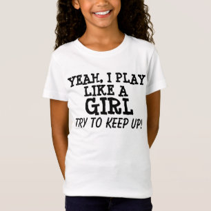 T-Shirt Je joue comme une fille, des T-shirts, des enfants