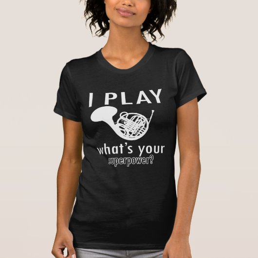 T-shirt Je joue le cor de harmonie (Devant)