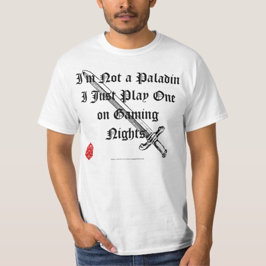 T-shirt Je joue Paladin (Devant)