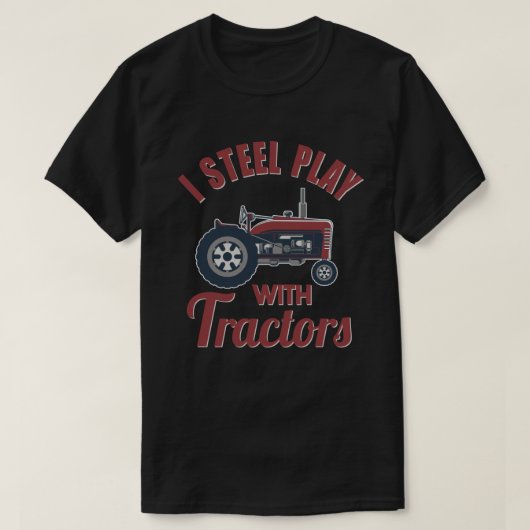 T-shirt Je Joue Toujours Avec Tracteurs Drôle Don Fermier (Design devant)