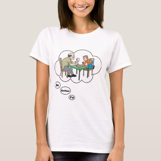 T-shirt Je jouerais plutôt Cribbage (Devant)