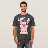 T-shirt Je L'Ai Fait Dabbing Cochon Avec Cap Graduation (Devant entier)