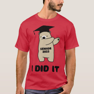 T-shirt Je l'ai fait drôle Kawaii Bear Panda avec diplôme