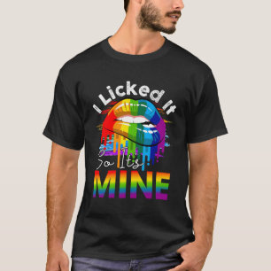 T-shirt Je L'Ai Laissé Donc Ses Lèvres Arc-En-Ciel De Mine