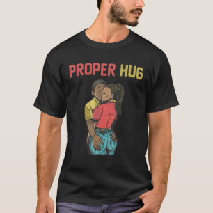 T-shirt Je L'Aime Avec Un Cochon, Un Coupl Africain-Améri