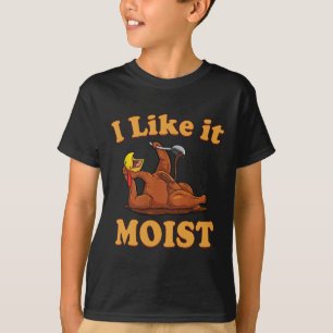 T-shirt Je l'aime humide Funny Thanksgiving Foods Famille 