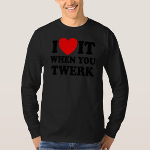 T-shirt Je L'Aime Quand Vous Jumelez Red Heart Twerk Dance