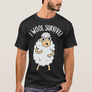 T-shirt Je Laine Survive Des Puns Moutons Drôle