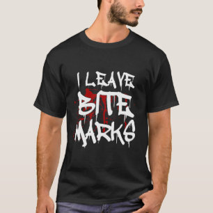 T-shirt Je Laisse Bite Marks Amusant Halloween Vampire san