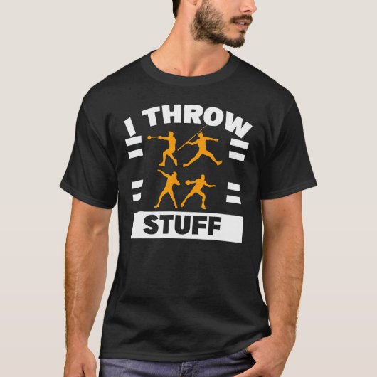 T-shirt Je lance Stuff Shot Placer Discus Track Field Thro (Devant)