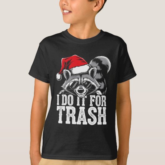 T-shirt Je Le Fais Pour La Déchets Drôle Possum Noël Père (Devant)