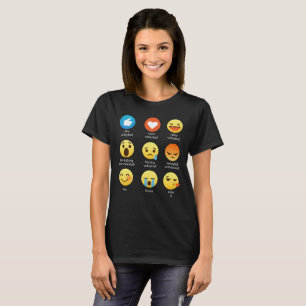 T-shirt Je l'émoticône aime VOLLEYBALL (emoji) l'icône 