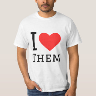 T-shirt Je les aime autocollant carré