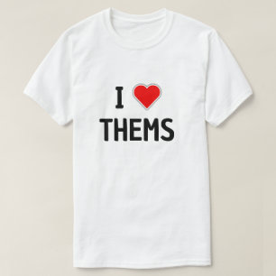 T-SHIRT JE LES AIME, PRONOMS ILS ELLES