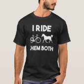 T-shirt Je Les Embarque Les Deux Cheval Rider Equestrian (Devant)