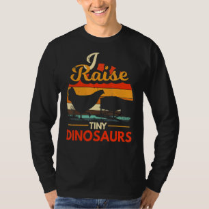 T-shirt Je lève de minuscules dinosaures Vintage de poulet