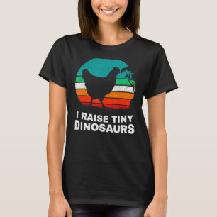 T-shirt Je lève des minuscules dinosaures de poulet Silhou