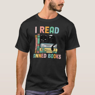 T-shirt Je lis des livres interdits Femme bibliophile Chat