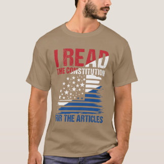 T-shirt Je lis la Constitution pour les articles amis