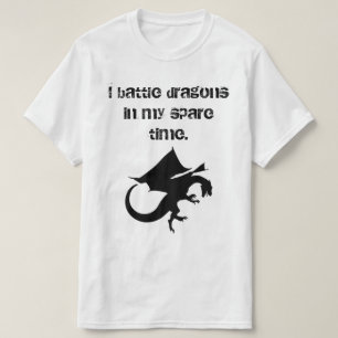 T-shirt Je lutte des dragons