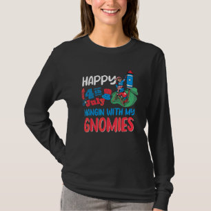 T-shirt Je M'Accroche Avec Mes Gnomes 4 juillet Gnome Amer